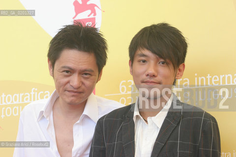 06_9_06 - 63 VENICE FILM FESTIVAL - FILM TAIYANG YU - LEFT TO RIGHT: THE ACTORS PETE TEO AND CHEUNG WING HONG  ©Graziano Arici/Rosebud2