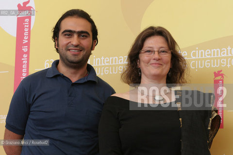 08_9_06 - 63 VENICE FILM FESTIVAL - FILM ANA ALATI TAHMOL AZOUHOUR ILA QABRIHA - RIGHT TO LEFT: THE DIRECTORS HALA ALABDALLA YAKOUB AND AMMAR AL BEIK ©Graziano Arici/Rosebud2