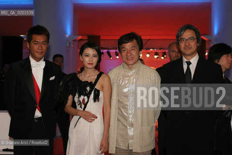 08_9_06 - 63 VENICE FILM FESTIVAL - PREMIERE FILM ROB-B-HOOD - THE DIRECTOR BENNY CHAN,  THE ACTORS JACKIE CHAIN, LOUIS KOO AND THE ACTRESS GAO YUANYUAN.©Graziano Arici/Rosebud2