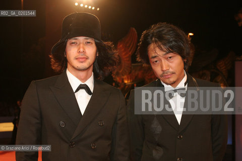 08_9_06 - 63 VENICE FILM FESTIVAL - FILM MUSHISHI - LEFT TO RIGHT: THE ACTORS ODAGIRI JOE, OMORI NAO.©Graziano Arici/Rosebud2