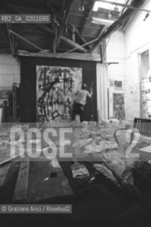 IL PITTORE EMILIO VEDOVA NEL SUO STUDIO - VENEZIA - 1979 - ©Graziano Arici/Rosebud2 / ARTE