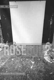 IL PITTORE EMILIO VEDOVA NEL SUO STUDIO - VENEZIA - 1979 - ©Graziano Arici/Rosebud2 / ARTE