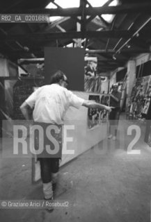 IL PITTORE EMILIO VEDOVA NEL SUO STUDIO - VENEZIA - 1979 - ©Graziano Arici/Rosebud2 / ARTE