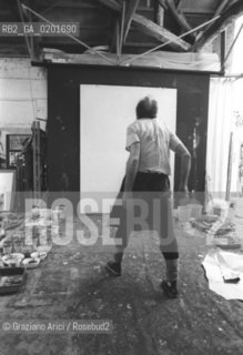 IL PITTORE EMILIO VEDOVA NEL SUO STUDIO - VENEZIA - 1979 - ©Graziano Arici/Rosebud2 / ARTE