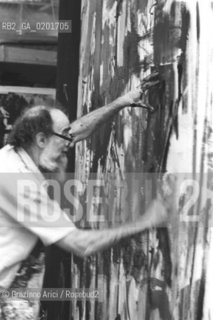 IL PITTORE EMILIO VEDOVA NEL SUO STUDIO - VENEZIA - 1979 - ©Graziano Arici/Rosebud2 / ARTE