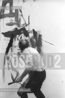 IL PITTORE EMILIO VEDOVA NEL SUO STUDIO - VENEZIA - 1979 - ©Graziano Arici/Rosebud2 / ARTE