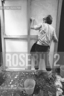 IL PITTORE EMILIO VEDOVA NEL SUO STUDIO - VENEZIA - 1979 - ©Graziano Arici/Rosebud2 / ARTE