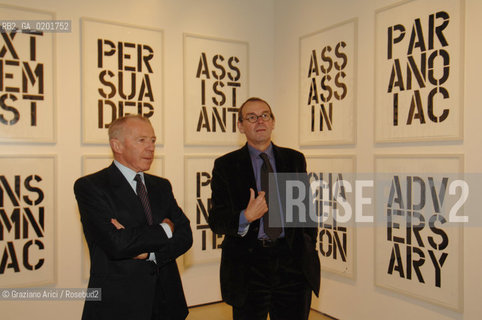 VENEZIA 9 NOVEMBRE 2006 - EXPOSITION IN PALAZZO GRASSI : PICASSO: LA JOIE DE VIVRE 1945/1948 - FRANCOIS PINAULT WITH JEAN-JACQUES AILLAGON DIRECTOR OF PALAZZO GRASSI ©Graziano Arici/Rosebud2