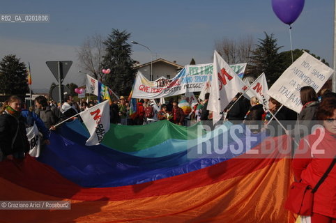 VICENZA 17/2/07 GREAT DEMONSTRATION AGAINST THE NEW US AIR FORCE MILITARY BASE AT DAL MOLIN AIRPORT ©Graziano Arici/Rosebud2 MANIFESTAZIONE PACE DIMOSTRAZIONE