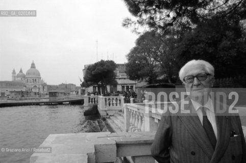 Caption: Nome: .BRAUDEL FERNAND.Descrizione: .LETTERATURA STORICO SAGGISTA A VENEZIA.Credit: .Graziano Arici/Rosebud2/.Costo: .A.Nazione: .FRANCIA.Città: .VENEZIA.Data: .1986