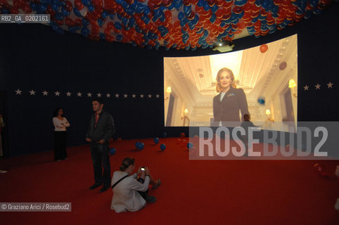 VENICE 04//6/07 - THE 52sd VENICE ART EXPOSITION : THINK WITH THE SENSES, FEEL WITH THE MIND - ARSENALE - THE ITALIAN PAVILLON - THE  FRANCESCO VEZZOLI INSTALLATION DEMOCRAZY    @ Graziano Arici/Rosebud2 ARTE ARTISTI BIENNALE