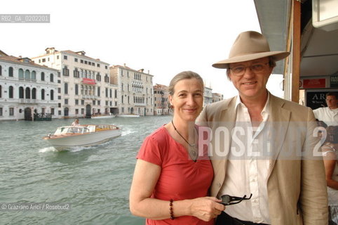 VENICE 10//6/07 - THE 52sd VENICE ART EXPOSITION : THE DIRECTOR ROBERT STORR WITH HIS WIFE IN VENICE -  @ Graziano Arici/Rosebud2 ARTE ARTISTI BIENNALE