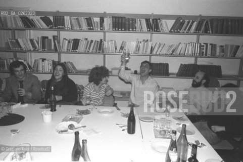 VENEZIA 1974 CENA A CASA DELLO PSICHIATRA FRANCO BASAGLIA © ARCHIVIO Graziano Arici/Rosebud2  AMICI