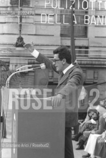 ENRICO BERLINGUER A MESTRE COMIZIO © ARCHIVIO Graziano Arici/Rosebud2  POLITICA DIBATTITO POLITICO ENRICO BERLINGUER PIAZZA FERRETTO MESTRE