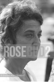 VENEZIA 1976 PRIMO PIANO FRANCA BASAGLIA © ARCHIVIO Graziano Arici/Rosebud2  POLITICA PSICHIATRA FRANCA BASAGLIA MANIFESTAZIONE PCI  PRIMO PIANO