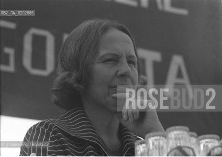 VENEZIA 1976 NILDE JOTTI PRIMO PIANO © ARCHIVIO Graziano Arici/Rosebud2  MANIFESTAZIONE PCI POLITICA PRESIDENTE DELLA CAMERA NILDE JOTTI PRIMO PIANO