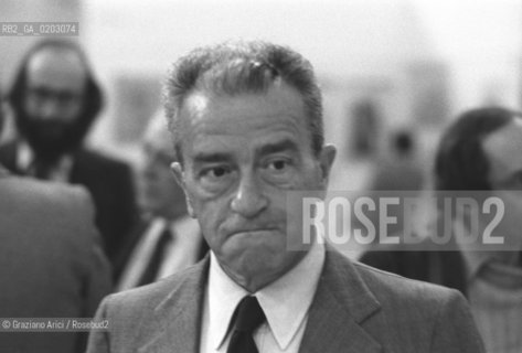 VENEZIA 1976 PRIMO PIANO DI PIETRO INGRAO © ARCHIVIO Graziano Arici/Rosebud2  XXXVII BIENNALE VISITA PRESIDENTE CAMERA DEPUTATI PARTITO COMUNISTA PIETRO INGRAO