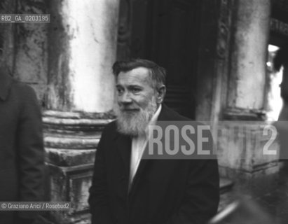 VENEZIA 1977 ANDREJ SINJAVISKIJ © ARCHIVIO Graziano Arici/Rosebud2  POLITICA DISSIDENTE ANDREJ SINJAVSKIJ BIENNALE 1977 IL DISSENSO CULTURALE ESTERNO VENEZIA