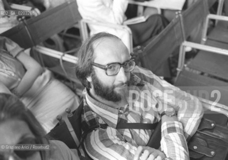 VENEZIA 1977 PRIMO PIANO ADRIANO DONAGGIO © ARCHIVIO Graziano Arici/Rosebud2  CAPOUFFICIO STAMPA BIENNALE ADRIANO DONAGGIO INAUGURAZIONE MOSTRA ROMANtici