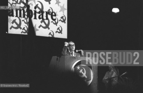 MESTRE 1979 POLITICO PIETRO INGRAO © ARCHIVIO Graziano Arici/Rosebud2  INCONTRO PCI PIAZZA FERRETTO MESTRE RESISTENZA POLITICA