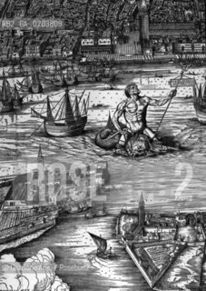 VENEZIA 1980 PIANTA VENEZIA DALLARCHIVIO DE BARBERI © ARCHIVIO Graziano Arici/Rosebud2  INCISORE 1500 JACOPO DE BARBERI CARTOGRAFIA VENEZIA