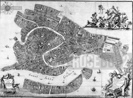 VENEZIA 1980 PIANTA VENEZIA DALLARCHIVIO DE BARBERI © ARCHIVIO Graziano Arici/Rosebud2  INCISORE 1500 JACOPO DE BARBERI CARTOGRAFIA VENEZIA