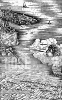 VENEZIA 1980 PIANTA VENEZIA DALLARCHIVIO DE BARBARI © ARCHIVIO Graziano Arici/Rosebud2  INCISORE 1500 JACOPO DE BARBARI CARTOGRAFIA VENEZIA