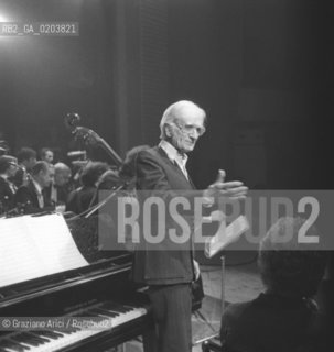MESTRE 1980 MANIFESTAZIONE MESTRE JAZZ 80 © ARCHIVIO Graziano Arici/Rosebud2  MUSICA JAZZ DIRETTORE DORCHESTRA E PIANISTA GIL EVANS