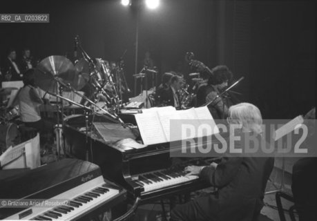 MESTRE 1980 MANIFESTAZIONE MESTRE JAZZ 80 © ARCHIVIO Graziano Arici/Rosebud2  MUSICA JAZZ DIRETTORE DORCHESTRA E PIANISTA GIL EVANS