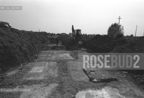 CONCORDIA 1977 SCAVI © ARCHIVIO Graziano Arici/Rosebud2  SCAVI CONCORDIA SAGITTARIA LAVORI RESTI ROVINE VISTA DALLALTO