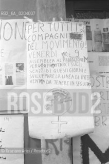 TRIESTE 1977 CARTELLONE © ARCHIVIO Graziano Arici/Rosebud2  RESEAU PSICHIATRI INCONTRO PSICHIATRIA FRANCO BASAGLIA PAZIENTI OSPEDALE PSICHIATRICO