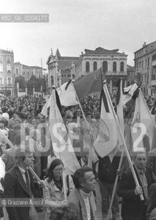 VENEZIA 1978 MANIFESTAZIONE PER LUCCISIONE DI ALDO MORO © ARCHIVIO Graziano Arici/Rosebud2  MANIFESTAZIONE PCI UCCISIONE MORTE ALDO MORO VENEZIA CAMPO SANTO STEFANO