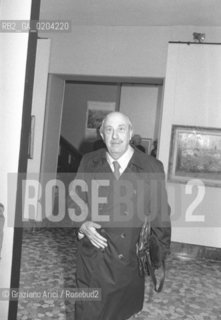 VENEZIA 1979 GIUSEPPE MAZZARIOL © ARCHIVIO Graziano Arici/Rosebud2  INAUGURAZIONE MOSTRA QUADRI PITTORE PIO SEMEGINI FONDAZIONE BEVILACQUA LA MASA