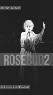 VENEZIA 1979 ORIETTA BERTI © ARCHIVIO Graziano Arici/Rosebud2  MUSICA CONCERTO CANTANTE ORIETTA BERTI