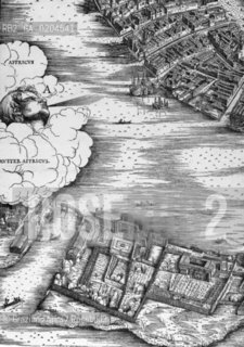 VENEZIA 1980 PIANTA VENEZIA DALLARCHIVIO DE BARBERI © ARCHIVIO Graziano Arici/Rosebud2  INCISORE 1500 JACOPO DE BARBERI CARTOGRAFIA VENEZIA