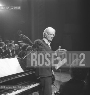 MESTRE 1980 MANIFESTAZIONE MESTRE JAZZ 80 © ARCHIVIO Graziano Arici/Rosebud2  MUSICA JAZZ DIRETTORE DORCHESTRA E PIANISTA GIL EVANS