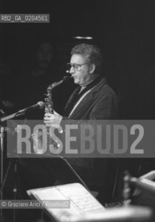 MESTRE 1980 MANIFESTAZIONE MESTRE JAZZ 80 © ARCHIVIO Graziano Arici/Rosebud2  MUSICA JAZZ SASSOFONISTA LEE KONITZ