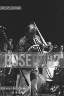 MESTRE 1980 MANIFESTAZIONE MESTRE JAZZ 80 JAZZISTA ALBERT MANGELSDORFF © ARCHIVIO Graziano Arici/Rosebud2  MUSICA ELINGTONIANA