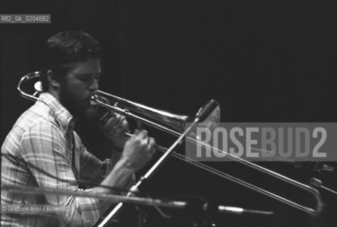 VENEZIA1980 MANIFESTAZIONE MESTRE JAZZ 80 JAZZISTA RAY ANDERSON © ARCHIVIO Graziano Arici/Rosebud2  MUSICA F(RAG)MENTS TEATRO GOLDONI