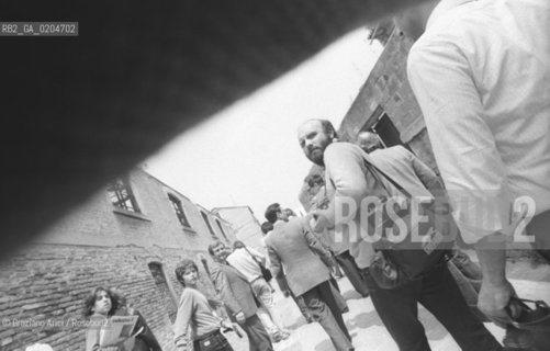 VENEZIA 1980 FOTOGRAFO Graziano Arici / rosebud2 © ARCHIVIO Graziano Arici/Rosebud2  COMIZIO  ENRICO BERLINGUER POLITICO GIUDECCA