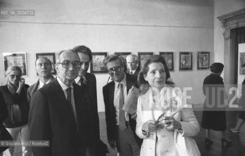 VENEZIA 1980 STORICO DELL’ARTE CRITICO GIULIO CARLO ARGAN E CRITICA STORICA ARTE PALMA BUCARELLI © ARCHIVIO Graziano Arici/Rosebud2  MOSTRA BORZAGNI CA PESARO