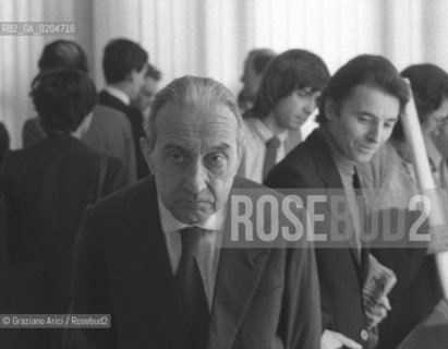 VENEZIA 1980 STORICO DELL’ARTE CRITICO GIULIO CARLO ARGAN  © ARCHIVIO Graziano Arici/Rosebud2  MOSTRA BORZAGNI CA PESARO