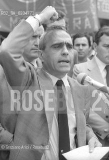 VENEZIA 1980 POLITICO CARNITI PIERRE ALLA MANIFESTAZIONE SINDACATI EUROPEI © ARCHIVIO Graziano Arici/Rosebud2  POLITICA POLITICO PIAZZA SAN MARCO SUMMIT 7POTENZE