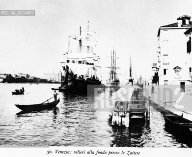 VENEZIA 1980 VELIERI ALLA FONDA PRESSO LE ZATTERE © ARCHIVIO Graziano Arici/Rosebud2  FOTOGRAFIE VENEZIA 1800