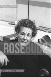 VENEZIA 1981 WALLY TOSCANINI MOGLIE DEL DIRETTORE DORCHESTRA ARTURO TOSCANINI © ARCHIVIO Graziano Arici/Rosebud2  CENTRO CULTURALE CASA TRE OCI GIUDECCA