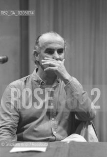 VENEZIA 1981 COMPOSITORE LUIGI NONO © ARCHIVIO Graziano Arici/Rosebud2  INCONTRO CONFERENZA SALE APOLLINEE TEATRO LA FENICE