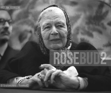 VENEZIA 1982 SCRITTRICE MARGUERITE YOURCENAR © ARCHIVIO Graziano Arici/Rosebud2  PREMIO NOBEL