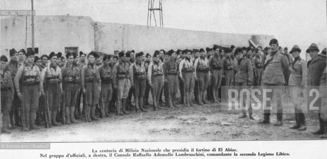 VENEZIA 1982 LA CENTURIA DI MILIZIA NAZIONALE CHE PRESIDIA IL FORTINO DI EL ABIAR © ARCHIVIO Graziano Arici/Rosebud2  ARCHIVIO STORICO  FASCISMO ANNI 30