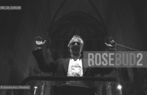 VENEZIA 1982 COMPOSITORE DIRETTORE D’ORCHESTRA PIANISTA LEONARD BERNSTEIN © ARCHIVIO Graziano Arici/Rosebud2  TEATRO LA FENICE MUSICA