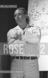 VENEZIA 1982 COMPOSITORE KARL HEINZ STOCKHAUSEN © ARCHIVIO Graziano Arici/Rosebud2  BIENNALE MUSICA 82 ATENEO VENETO LEZIONE